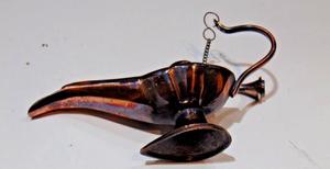 Lampe Aladdin Genie en laiton massif Brûleur d'encens article cadeau en métal - Product Image 4