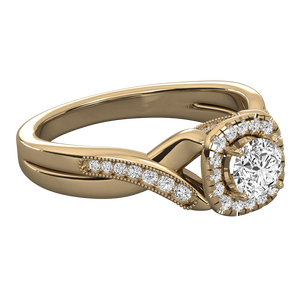 Bague solitaire en or 9 carats pour femmes, diamant cultivé en laboratoire, élégante et luxueuse - Product Image 5