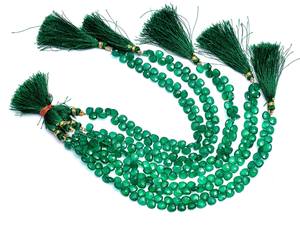 Cuentas Facetadas de Ónice Verde AAA+ de 6mm-7mm, Cuentas Sueltas de Ónice Verde Natural, Piedras Semipreciosas para Joyería - Product Image 3