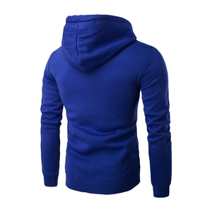 Sweat à capuche pour homme, hiver, ample, polaire, respirant, écologique, brodé, avec cordon de serrage, poche zippée - Product Image 2