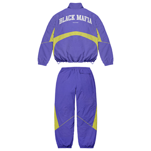 ชุดเซ็ตเสื้อผ้าผู้ชายแบบสั้นและแจ็คเก็ต 2 ชิ้น ชุดวอร์มซิป โพลีเอสเตอร์ ชุดวิ่งกันลม สตรีทแวร์ กางเกงขาสั้น - Product Image 5