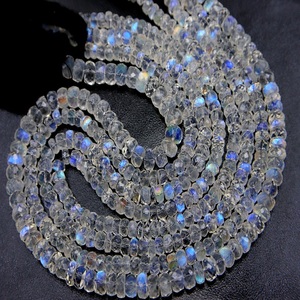 พลอยมูนสโตนสีรุ้งแบบเหลี่ยมเพชรพลอยสีฟ้าไฟสีรุ้งประดับอัญมณี - Product Image 3