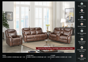 เก้าอี้พักอากาศหนังคอลเลกชันอิตาลีพร้อมเครื่องร่อน - Product Image 6