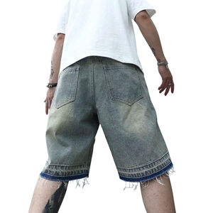 Short en jean coupe ajustée d'été pour hommes à la mode Style décontracté confortable avec tissu doux motif solide Service OEM disponible - Product Image 3