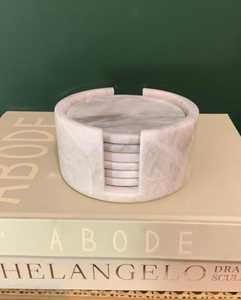 Juego De 6 Posavasos De Ónix Blanco Hechos A Mano - Product Image 4