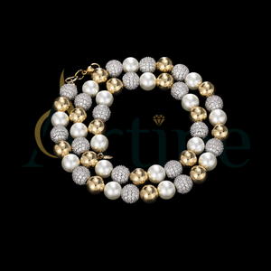 Style mécanique luxe chaîne cubaine Double couche Bracelet glacé Hip Hop homme collier printemps fermoir fleur motif mode charme - Product Image 1