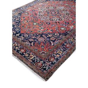 Tapis en laine noué à la main Aalam Blue Pae-4144, motif médaillon oriental, pour salon, chambre, couloir, 9x12, idéal pour adolescents - Product Image 2