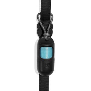 Distributeur de sacs à excréments portable noir 2.0+1 rouleaux, robuste pour animaux de compagnie, chats, chiens, petits animaux, en plastique simple, conçu pour l'extérieur - Product Image 2