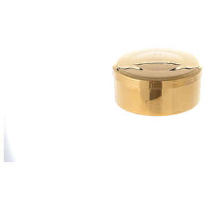 Gold Plated Brass <b>Communion</b> Pyx with IHS Engraved Design Sacred Catholic Vessel for Altar Mass Worship <b>Holy</b> Eucharist Celebrate - Product Image 2