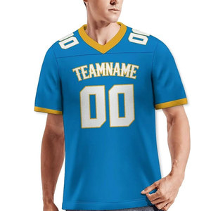 Uniformes de football américain de haute qualité et abordables pour hommes, nouveaux maillots bleus pour jeunes, kit de football le plus vendu - Product Image 3