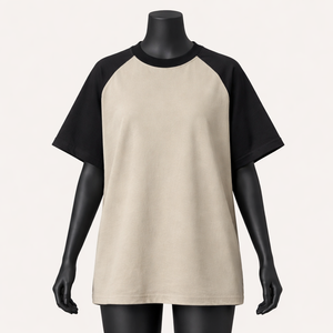 Camiseta Oversize de Algodón Personalizada para Mujer, Estilo Raglán, Lisa, Casual, Urbana, de Manga Corta y Ajuste Holgado para Verano - Product Image 1