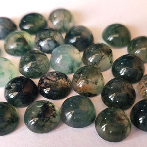 มอสอาเกตคุณภาพ AAA ธรรมชาติ ขนาด 3 มม. ถึง 8 มม. ทรงกลมแบบคาโบชอง คุณภาพสูงสุด - Product Image 1