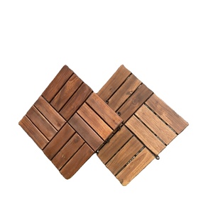 Tuiles de terrasse contemporaines à 12 lamelles à emboîtement Facile à installer Conception en acacia imperméable PVC antidérapant Balcon intérieur Patio Extérieur - Product Image 6