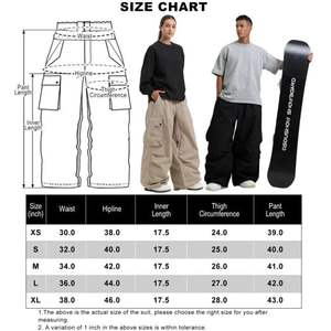 Meilleure vente Pantalon de snowboard Baggy coupe-vent vêtements de ski imperméables Hip Hop coupe ample Hipster Ski neige pantalon respirant - Product Image 6