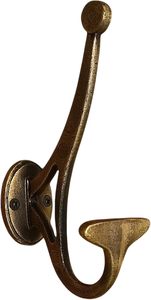 ตะขอแขวนผนังเหล็กทองเหลืองโบราณตะขอตกแต่งประตูห้องน้ำทำด้วยมือสำหรับเสื้อโค้ทหมวกและผ้าเช็ดตัวใช้สำหรับเสื้อผ้า - Product Image 4