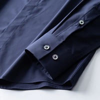Chemise à manches longues en toile unie pour homme, nouveau design, logo personnalisé, respirante, coupe classique, décontractée