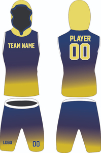 Ensemble d'uniformes de football américain pour hommes 7v7, personnalisés, respirants, 100 % polyester, imprimés par transfert thermique, sans manches, haute qualité - Product Image 4