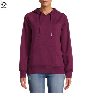 OEM personnalisé femmes foncé respirant écologique doublé polaire pull à capuche anti-boulochage transfert de chaleur impression hiver à capuche - Product Image 5