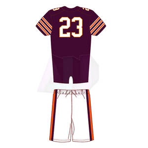 Vêtements de sport d'équipe respirants à manches courtes, coupe confortable, uniforme de football américain conçu pour les matchs et les entraînements - Product Image 3