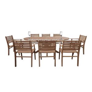Modern Style Teak <b>Wood</b> <b>Garden</b> Patio Furniture Lightweight <b>Chairs</b> & Oval Dining <b>Table</b> for Exterior Indonesia - Product Image 2