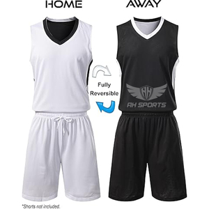 Camisetas de baloncesto de malla reversible para niños jóvenes-Fabricante personalizado y exportador de uniformes atléticos en blanco para deportes - Product Image 1