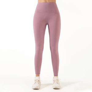 Women's High Waist Elastic Scrunch Butt <b>Thick</b> Quick Dry Yoga Pants Sports Tights for Workout Jogging Solid Fitness Gym <b>Leggings</b> - Product Image 3