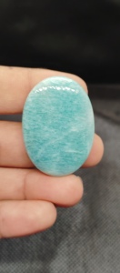 UDGEMS High Quality Natural Oval-Shape Green Amazonite Cabochon Loose Gemstone 5-8mm for Jewelry Making Mixed Sizes - Product Image 4