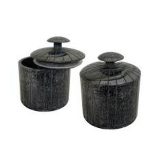 Pot de fruits secs en résine durable avec un design élégant et idéal pour garder vos collations santé préférées au frais - Product Image 3