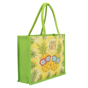 Hopping-Bolso de yute con bonito estampado, producto de alta calidad tejido con asa acolchada, fabricado en ndia - Product Image 1