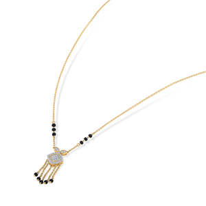 Collier Mangalsutra moderne en or et diamants Amoura Charm pour femmes - Product Image 4