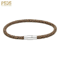 Derniers modèles de bijoux de mode en gros, bracelets en cuir colorés à double couche personnalisés en acier inoxydable vintage pour hommes