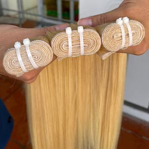 Cheveux humains vierges bruts de qualité supérieure, de qualité supérieure, doux, en vrac, ondulés # Cheveux brésiliens couleur 613, donneur unique, machine à tisser - Product Image 3