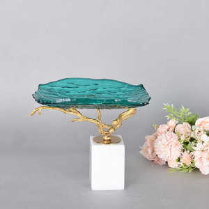 Metal Decorative Fancy Designer Gold <b>Cake</b> <b>Stand</b> With Luxury Marble Base Wholesale Wedding Event Decoration Cheap Price Supplier - Product Image 2