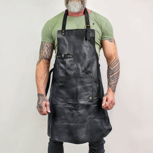 Luxurious <b>Leather</b> <b>Apron</b> for High-End Kitchens <b>Leather</b> <b>Apron</b> with Reinforced Stitching for Durability - Product Image 4