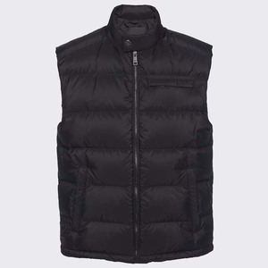 High Street hommes vestes imperméables col montant hiver sans manches gilet hiver fermeture éclair couleur noire avec vestes de poche - Product Image 1