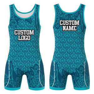 เสื้อกล้ามนักมวยปล้ำพิมพ์โลโก้ตามสั่งและสายรัดถัง - Product Image 1