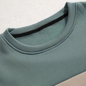 เสื้อกันหนาวมีฮู้ดของผู้ชายผ้าฝ้าย100% วินเทจปรับแต่งได้420GSM กรดซักเสื้อคอกลม - Product Image 4