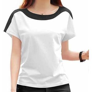 Etiqueta privada personalizar logotipo impreso cuello redondo transpirable mujeres Camisetas Personalizadas Impresión camiseta en blanco - Product Image 1