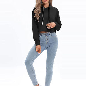 Nuevo estilo, barato, superventas, sudaderas con capucha de talla grande para mujer, transpirable, 100% algodón, logotipo frontal personalizable 2025 - Product Image 5