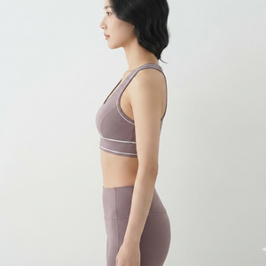 Soutien-gorge de sport pour femme, léger, respirant, grande taille, avec fermeture éclair frontale, dos nageur, style décontracté, pour yoga, course et fitness, avec logo personnalisé et contraste - Product Image 3