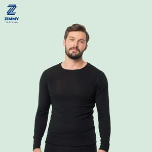 Vietnam thermal long sleeve shirt print Black thermal shirt long sleeve contrast stitch Workout men's thermal t-shirt