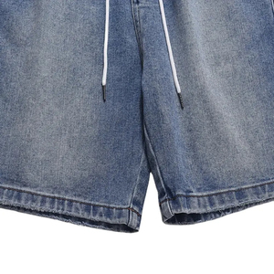 Shorts en jean baggy vintage pour hommes, séchage rapide, 100% coton, style streetwear, jorts de travail, service OEM personnalisable, fabriqué au Pakistan - Product Image 6