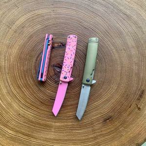 Phụ Nữ Nữ Gấp Dao Màu Hồng Vàng Màu Quà Tặng Hộp Biểu Tượng Tùy Chỉnh Cắm Trại Edc Dao Cho Cô Gái Mẹ - Product Image 4