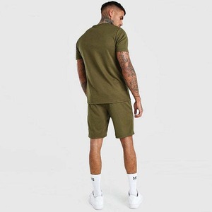 2023 Custom Streetwear Cotton <b>Jogging</b> Sportswear Gym Tracksuit and <b>Short</b> 2 Piece <b>Shorts</b> Track Suit <b>Men</b> T Shirt Set - Product Image 4