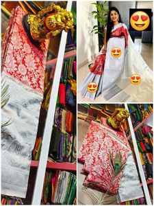 Saris Banarasi orgánicos de ropa india y pakistaní para bodas íntimas y grandes eventos indios exportador indio - Product Image 3