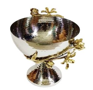 Bol de service moderne pour la vaisselle de la maison Restaurant bol à Fruits décor couleur argent design moderne en métal Dates de salade bols de service - Product Image 1