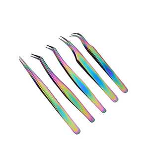 Pince à épiler pour cils multi-plasma, couleur pleine, en acier inoxydable, poignée diamantée, Sevmek Surgical ZM-ET-2085, durable, précision, lisse - Product Image 1