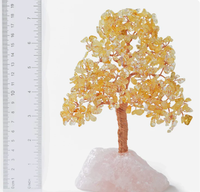 Árbol de la vida Natural de citrino, bonsái con 500 CHIPS, árbol de cristal, regalo de dinero