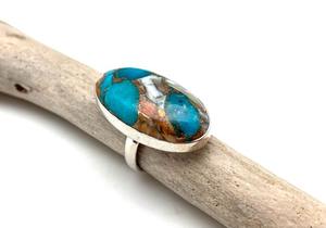 Boho Style classique bague bijoux pour femmes bijoux en argent 925 en argent Sterling Turquoise pierre précieuse à la main bague cadeau pour l'amour - Product Image 3