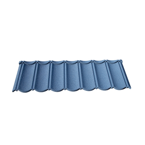 Bardeaux de <span class=keywords><strong>toiture</strong></span> modernes <span class=keywords><strong>en</strong></span> acier revêtu de pierre bleu Tudor, tôles métalliques isolantes légères et résistantes à la chaleur pour appartements et parcs - Product Image 5